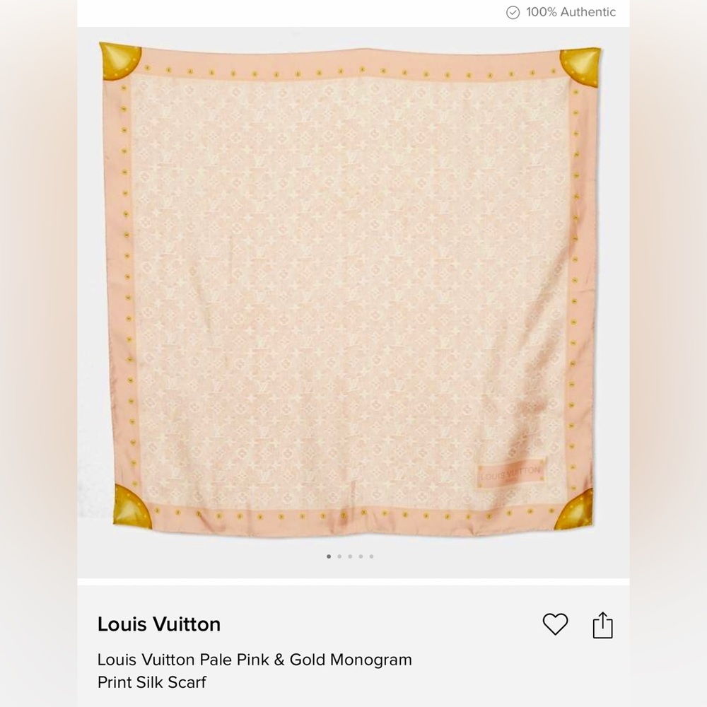 Authentic Louis Vuitton silk scarf
